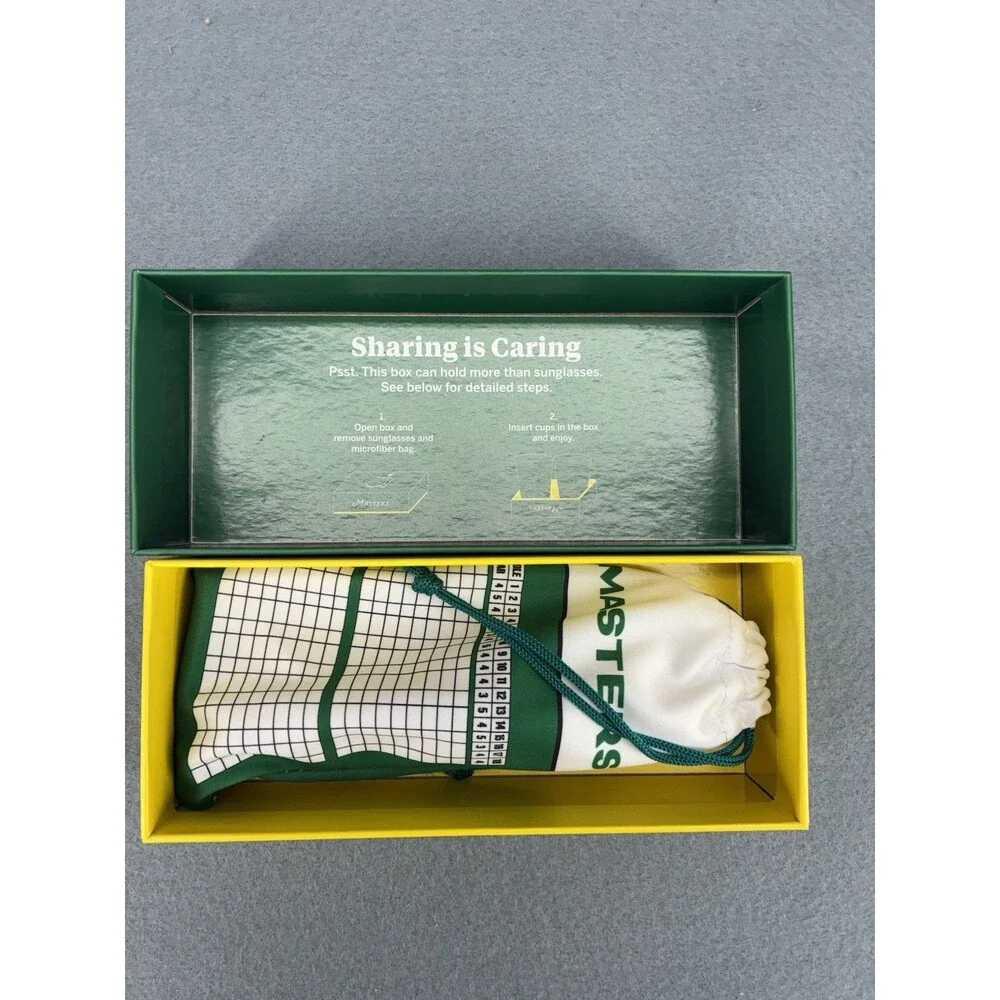 Goodr x Masters Leaderboard Green Polarized Sunglasses Box & Pouch